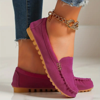 🔥 Bestseller 🔥 Ballerinas mit runder Zehenpartie – atmungsaktive, orthopädische Slip-On-Schuhe für bequemes Gehen