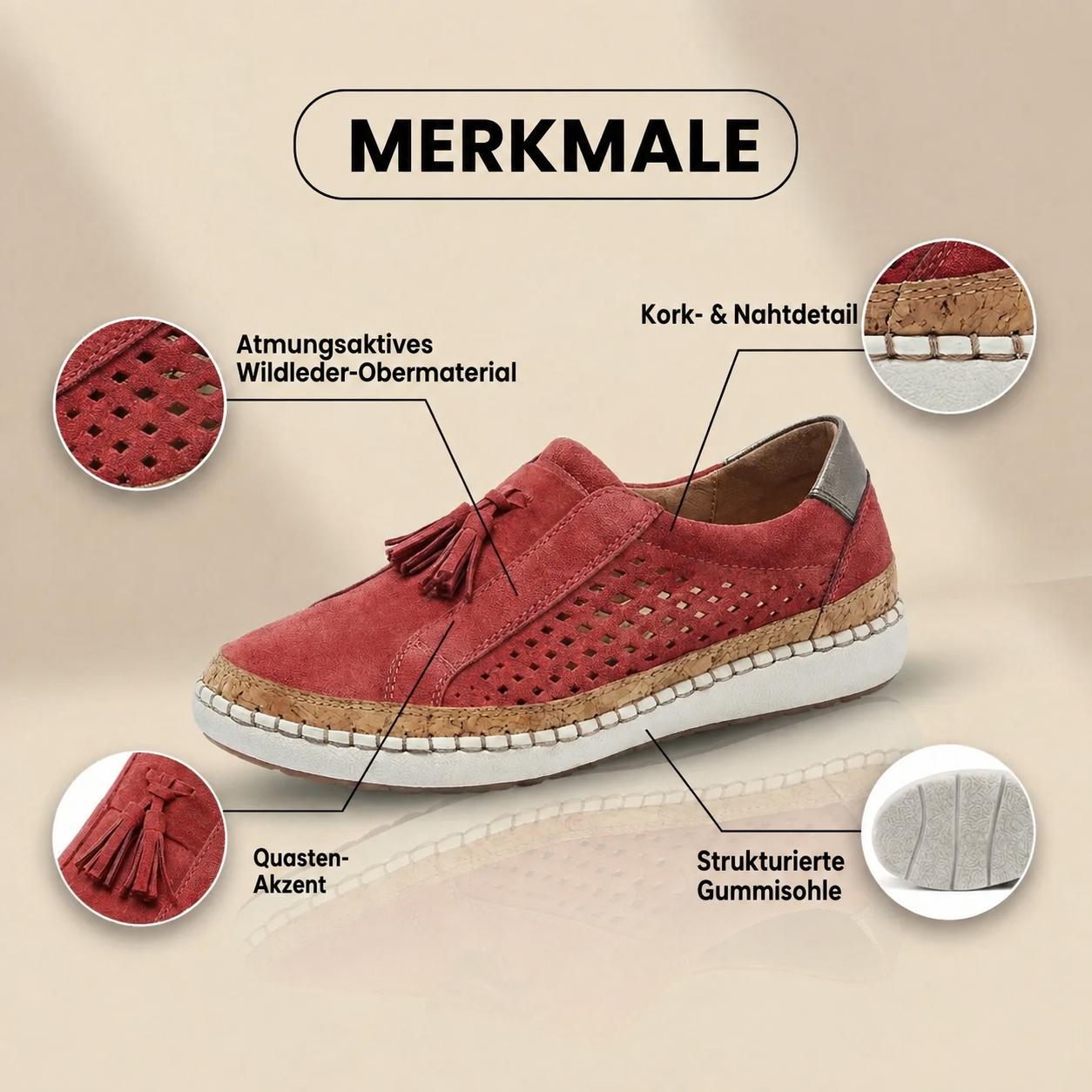 Elegante orthopädische Sneaker für einen modernen Look – atmungsaktiv & rutschfest