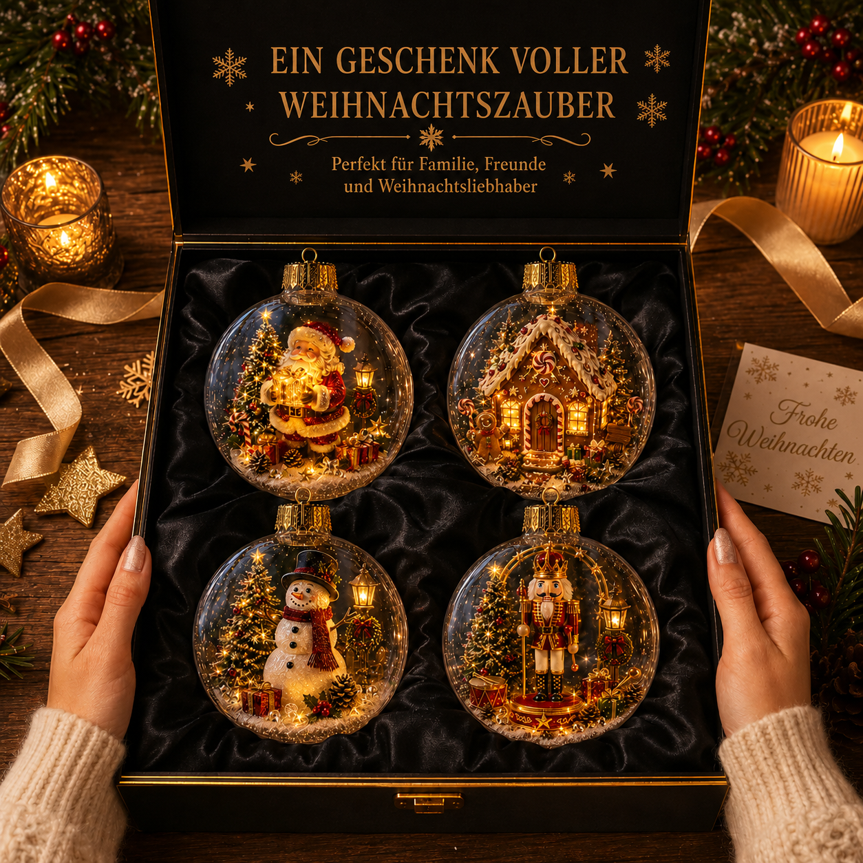 🔥 Nur für kurze Zeit: 50 % RABATT – ✨🎄 Leuchtender Weihnachtszauber-Anhänger mit beleuchteter Mini-Festtagsszene