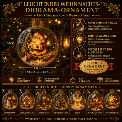 🔥 Nur für kurze Zeit: 50 % RABATT – ✨🎄 Leuchtender Weihnachtszauber-Anhänger mit beleuchteter Mini-Festtagsszene