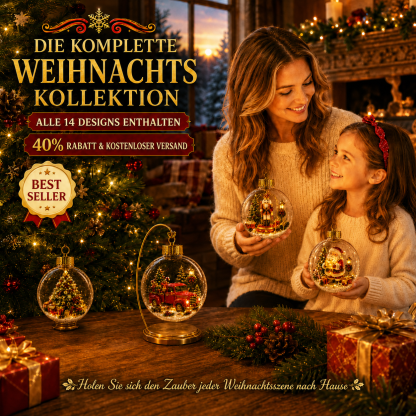 🔥 Nur für kurze Zeit: 50 % RABATT – ✨🎄 Leuchtender Weihnachtszauber-Anhänger mit beleuchteter Mini-Festtagsszene