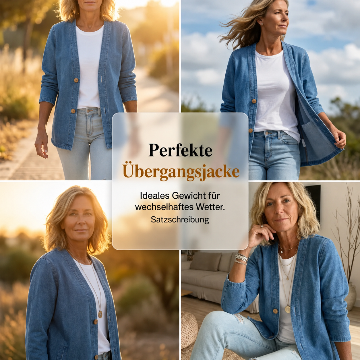 🧥 JETZT 50 % RABATT! ✨ Klassische Damen-Jeansjacke mit Knopfleiste – V-Ausschnitt, atmungsaktives Material & lockere Passform 💙