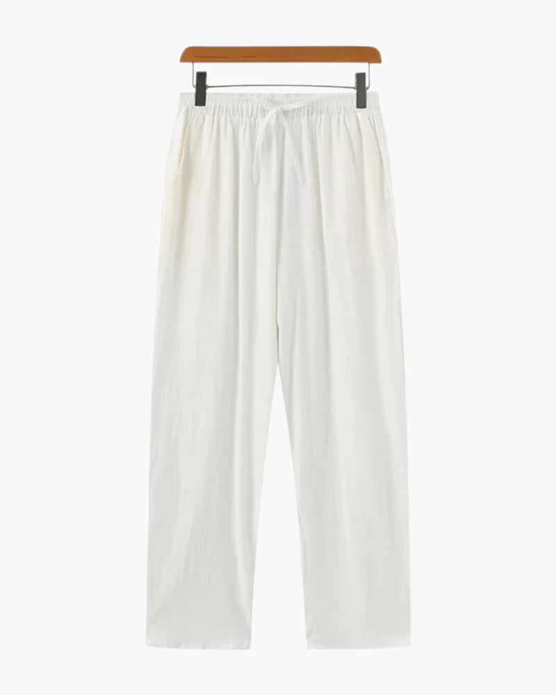 Lässige Leinen Herren Hose Detail