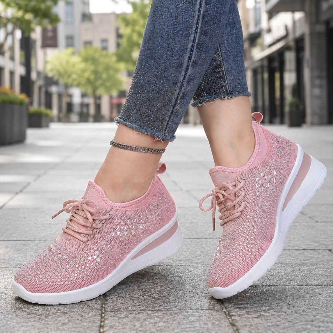 Lindenzeit™ - Komfortabler Orthopädischer Glitzer Sneaker für Damen