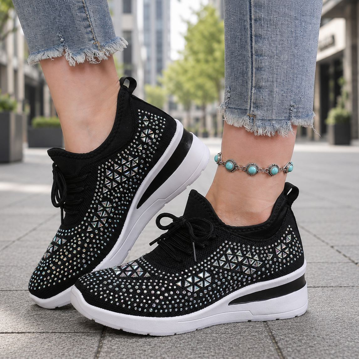 Lindenzeit™ - Komfortabler Orthopädischer Glitzer Sneaker für Damen