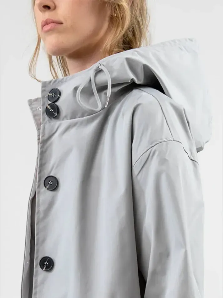 Water Resistant Oversized Hooded Windbreaker Rain Jacket