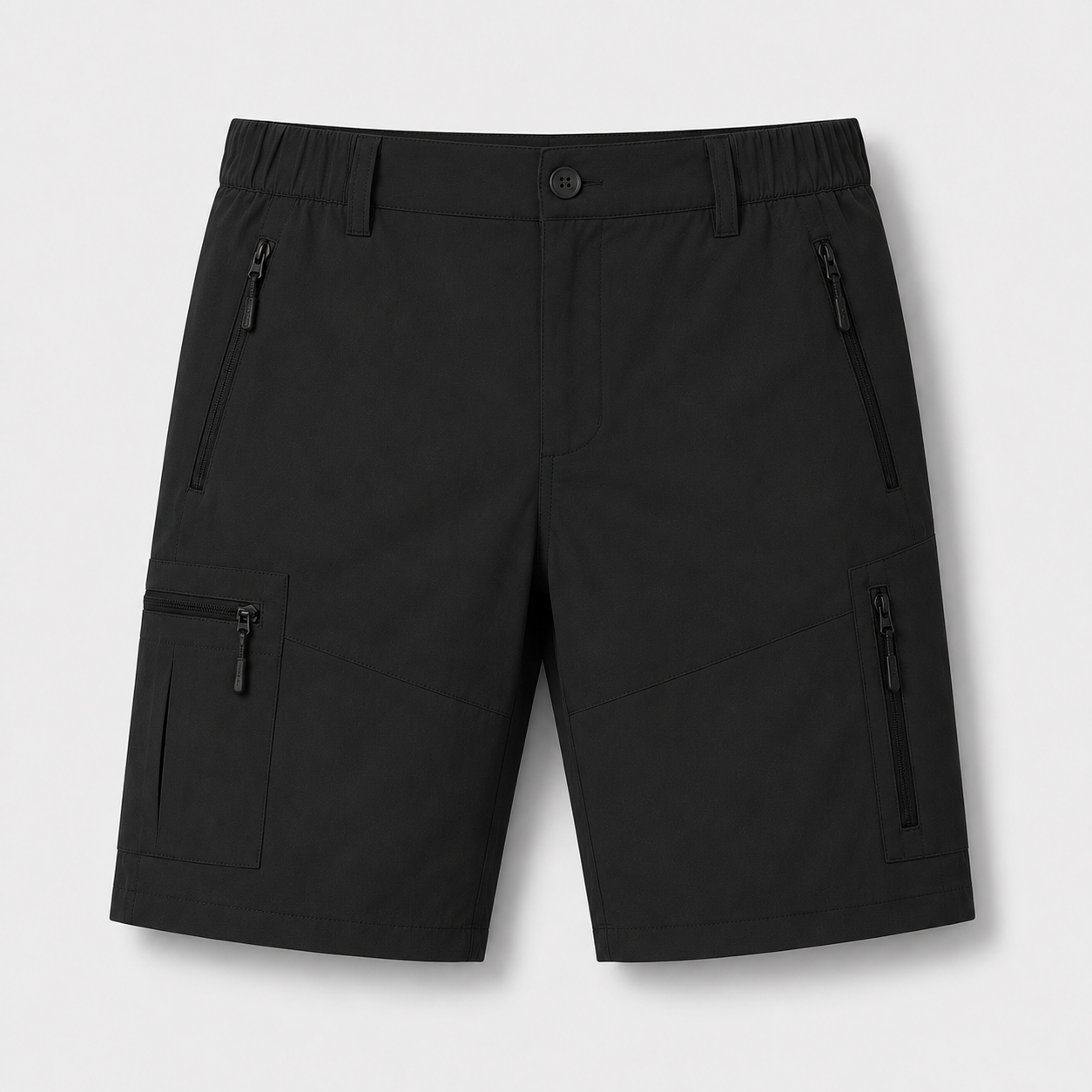 Men's quick dry hiking cargo shorts black single pair