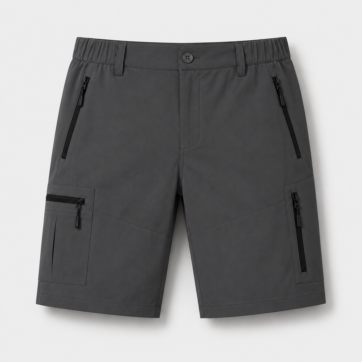 Men's quick dry hiking cargo shorts charcoal single pair