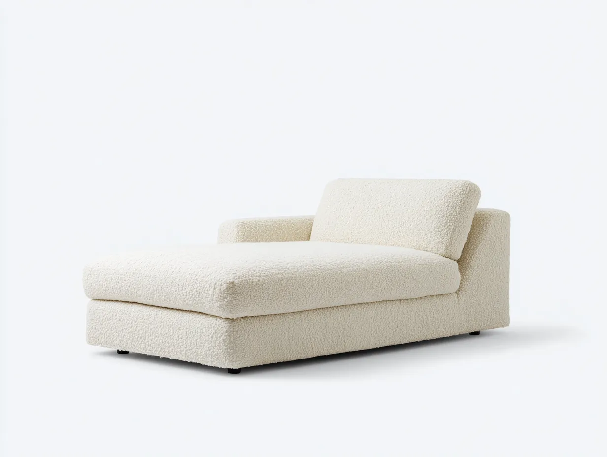 Chaiselongue aus Samtstoff 186x90x79 cm - hellbraun und silber - mit Metallbeinen für Wohnzimmer-Lonazahaus