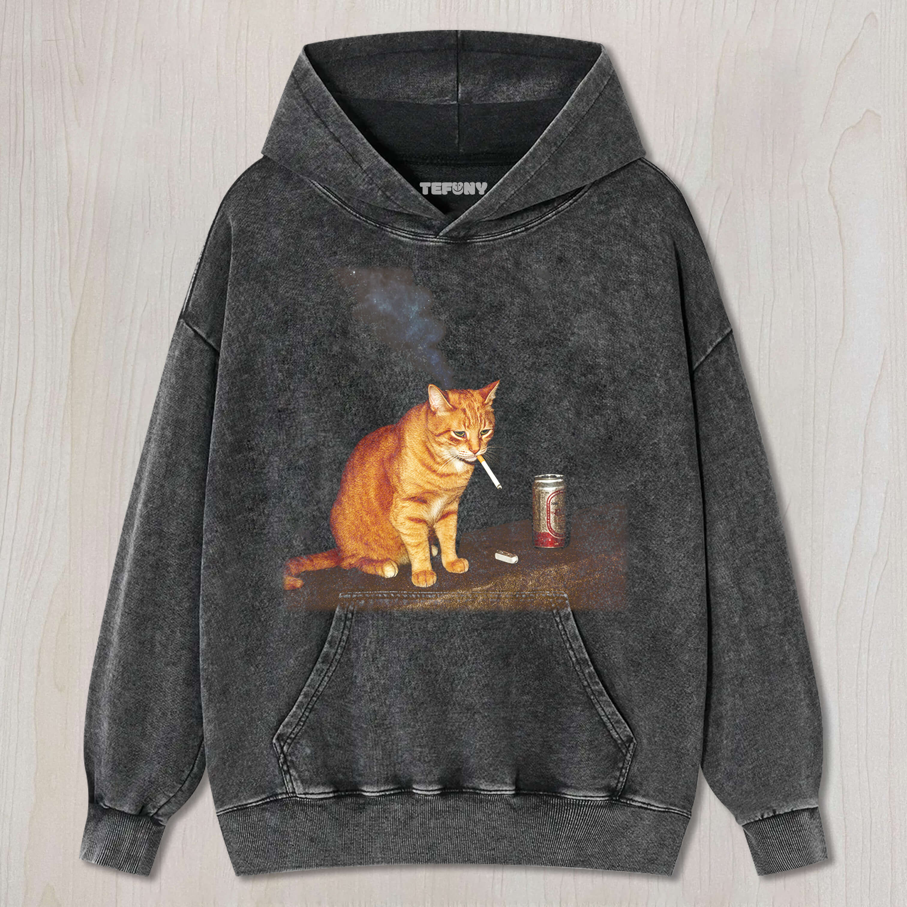 EMO SMOKING CAT T-SHIRT