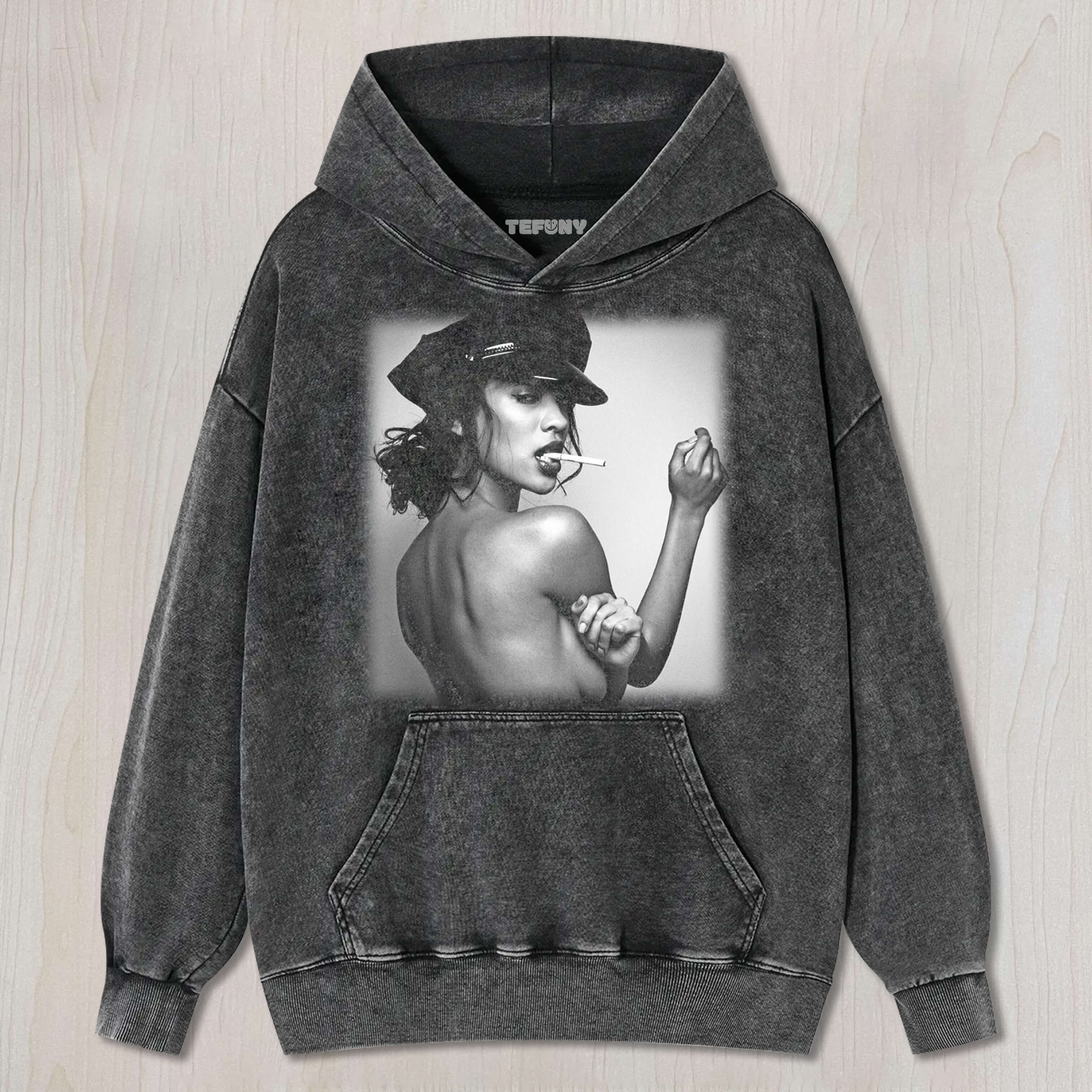 A COOL WOMAN SMOKING T-SHIRT