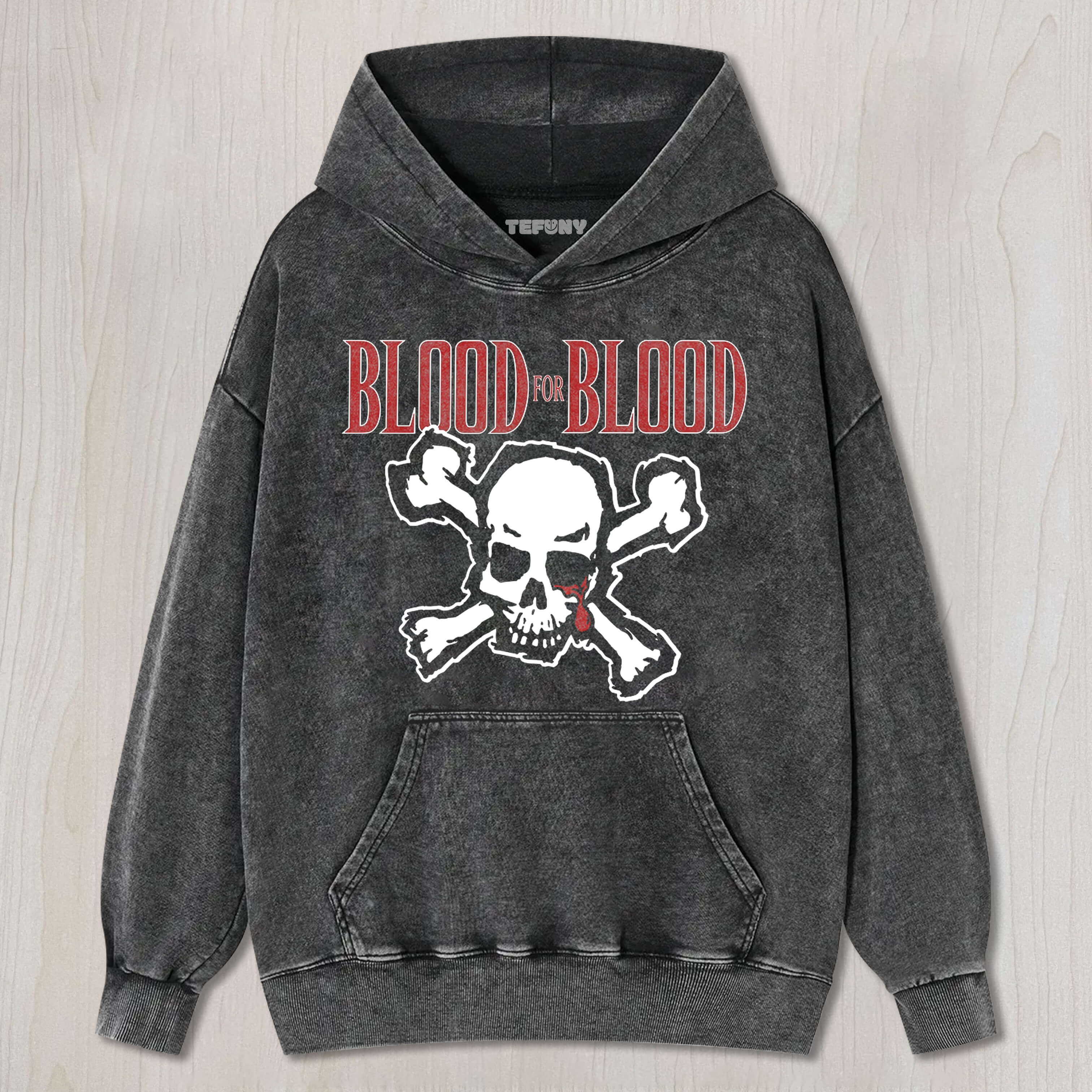 BLOOD FOR BLOOD SKULL TEE & SWEAT & HOOD