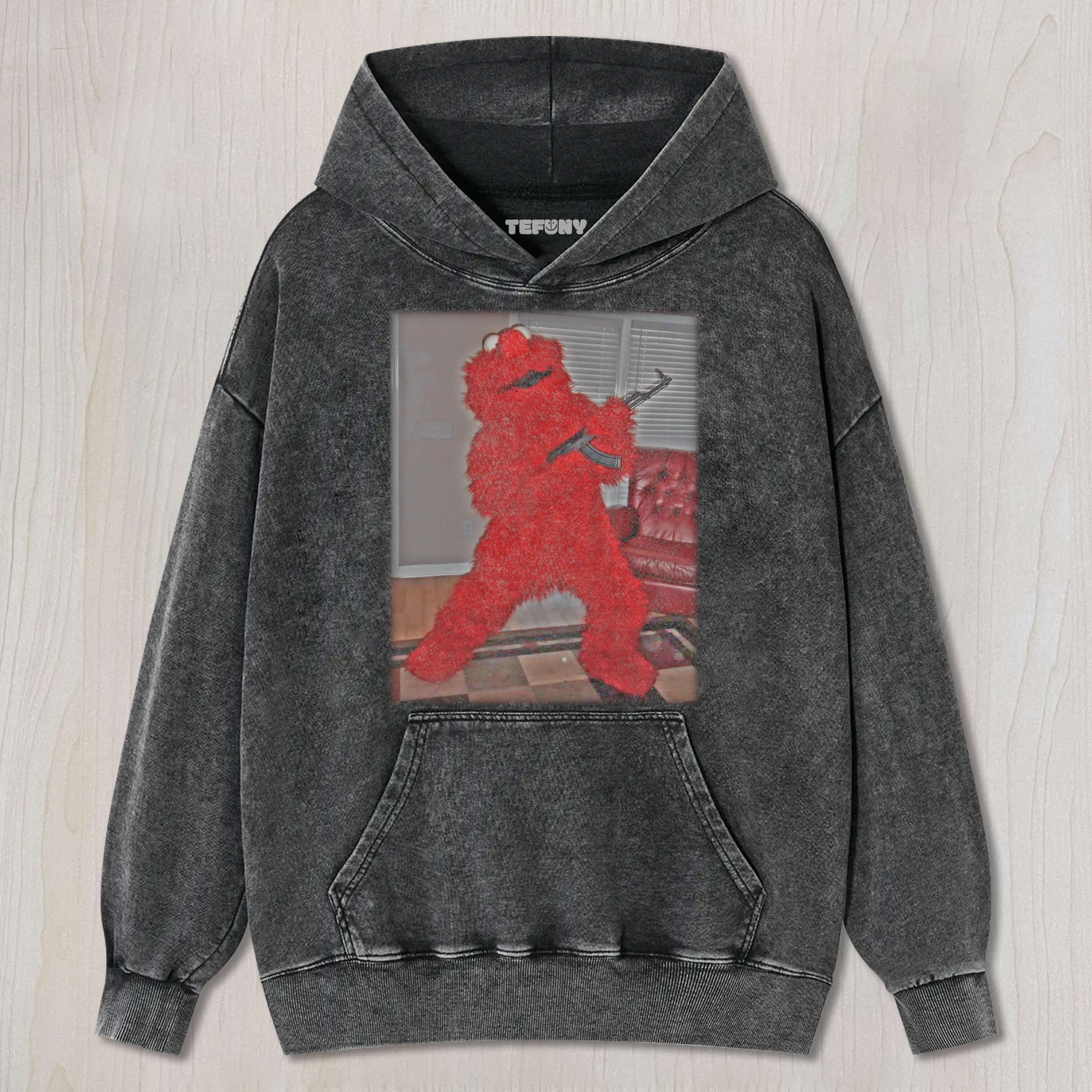 ELMO HOLDING A GUN T-SHIRT