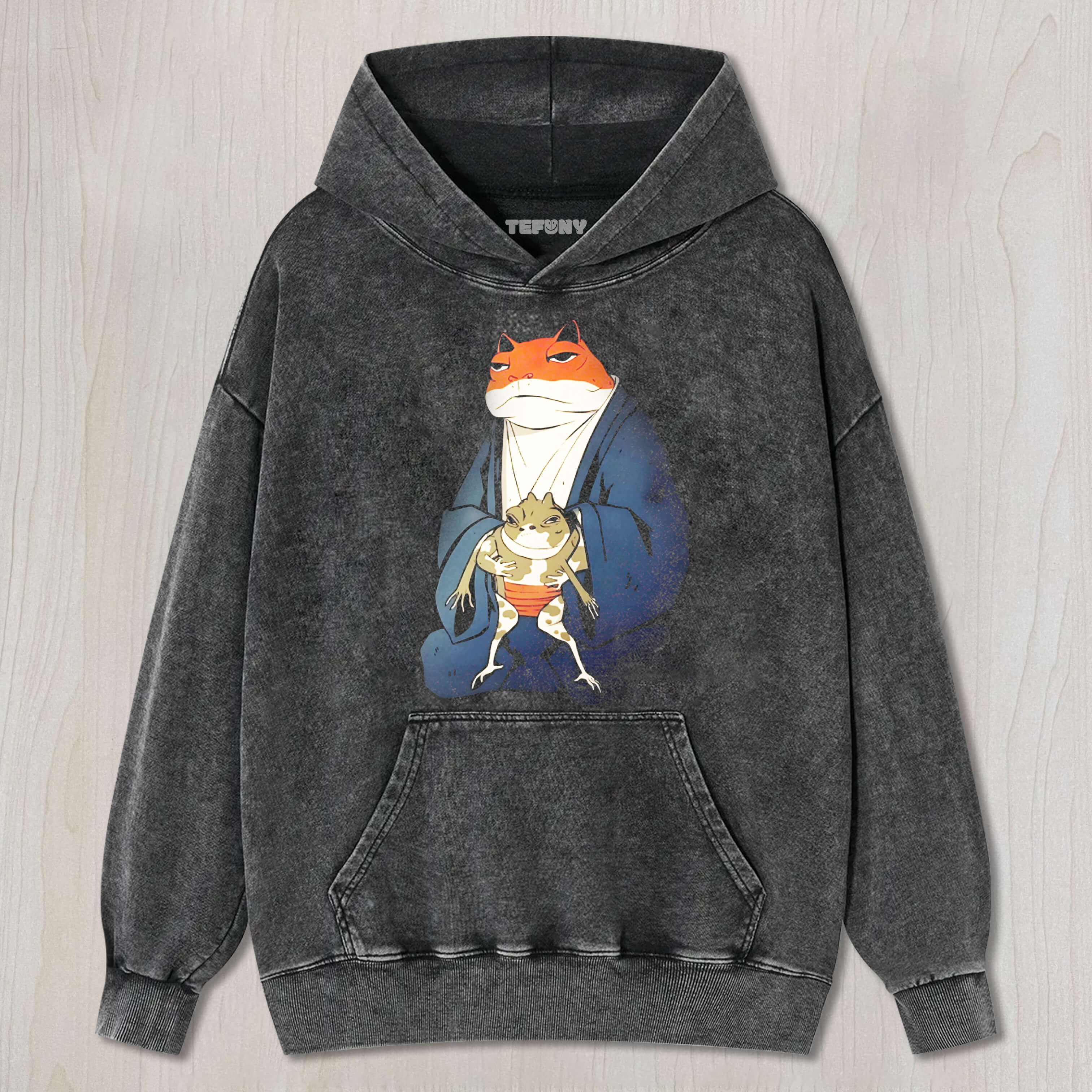 FROG CAT MATSUMOTO HOJI INSPIRED VINTAGE WASH JAPANESE DESIGN TEE & SWEAT & HOOD