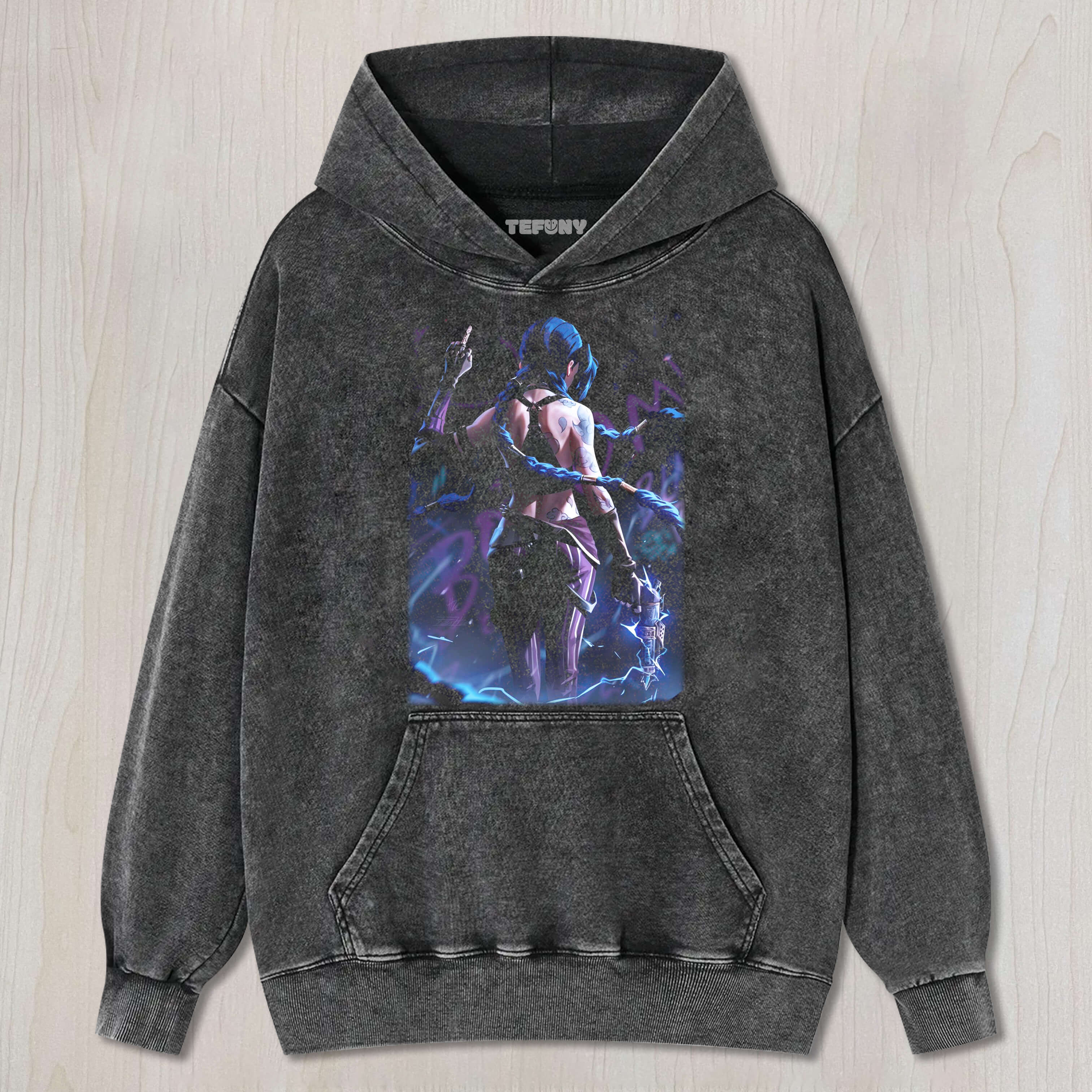 JINX GIVES THE MIDDLE FINGER TEE & SWEAT & HOOD