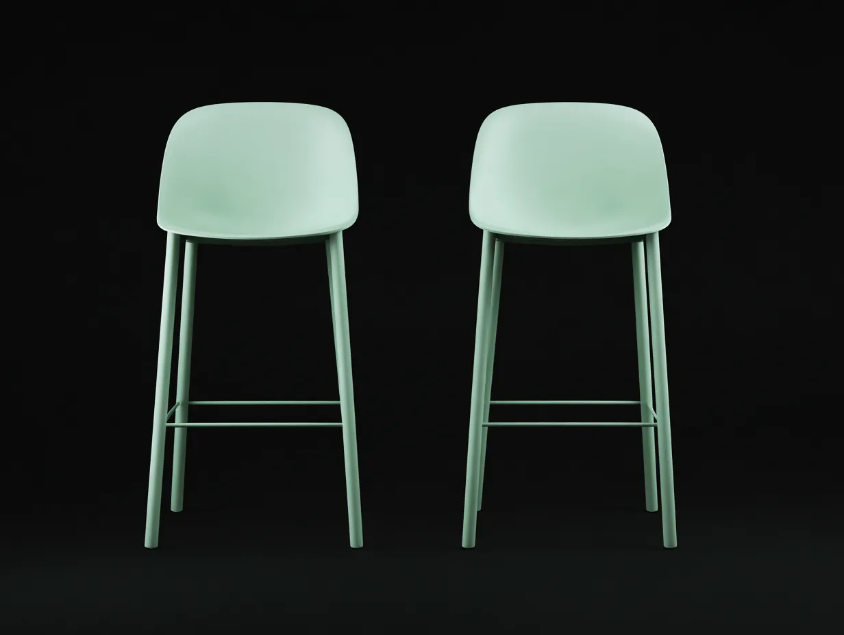 Barhocker 2er-Set 44x47x106 cm - salbeigrün - moderne Outdoor-Sitzhocker-Sariohaus