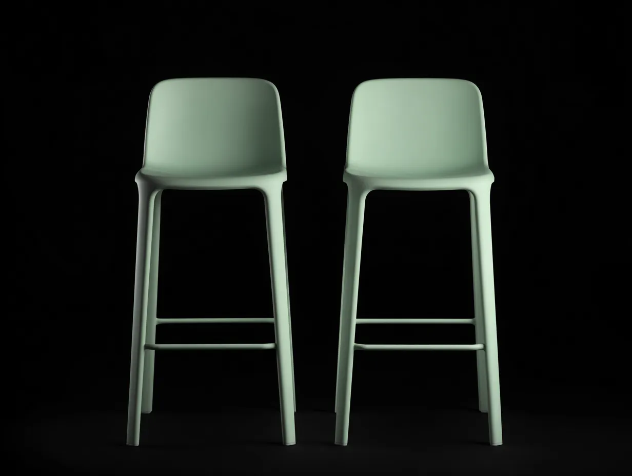 Barhocker 2er-Set 45x48x105 cm - mintgrün - Kunststoff für Outdoor-Bar-Sariohaus