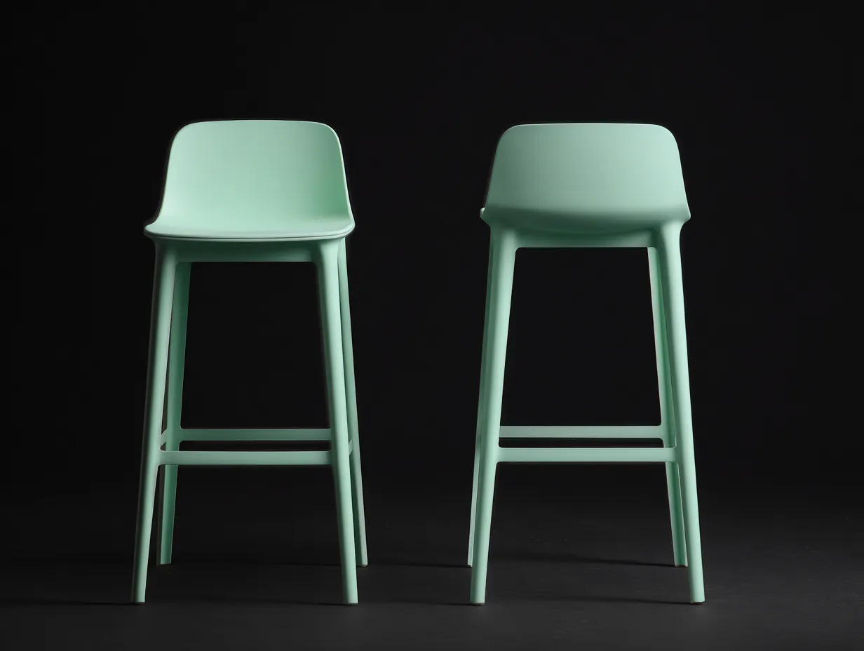 Barhocker 2er-Set 45x48x107 cm - pastellgrün - Kunststoffhocker für Gartenbar-Sariohaus