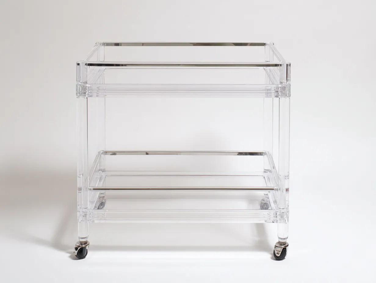 Carrito de cocina 74x39x83 cm - metal verde oliva - tres bandejas con asas