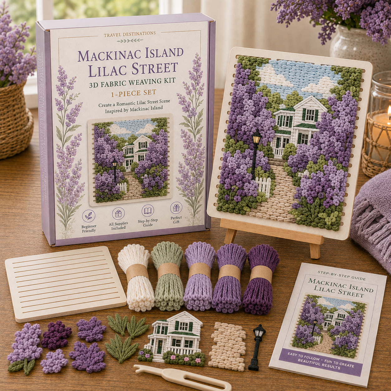 🗺️ American Destinations Fabric Weaving Kit