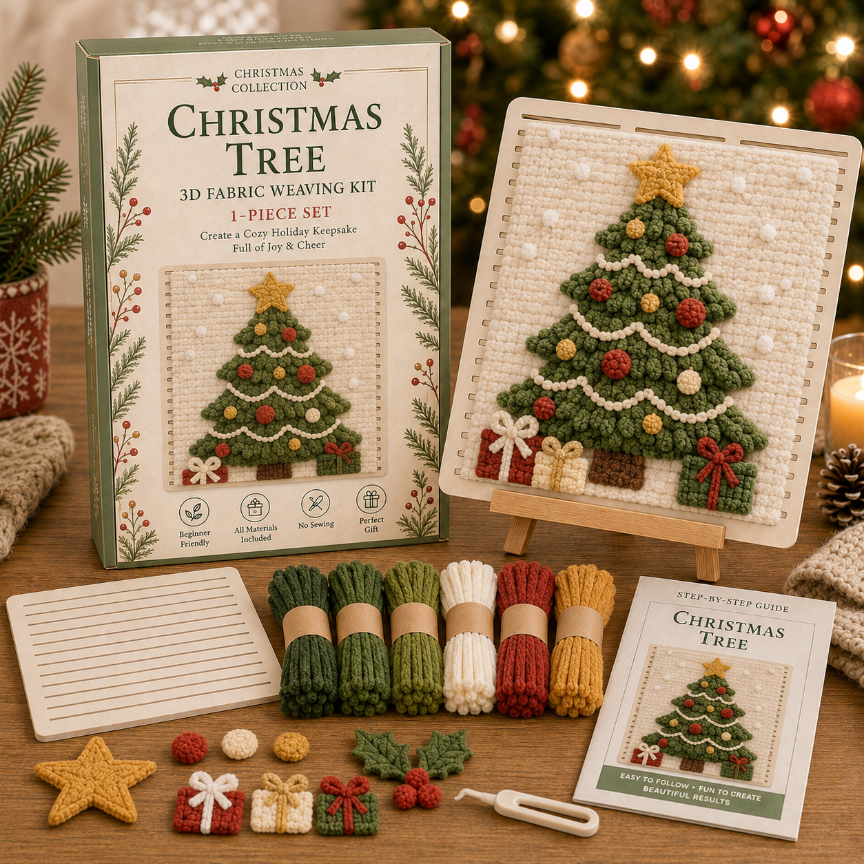 🎄 Christmas Fabric Weaving Kit