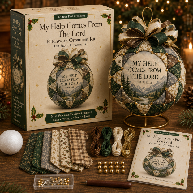 🎄 Christmas Faith Patchwork Ornament DIY Kit