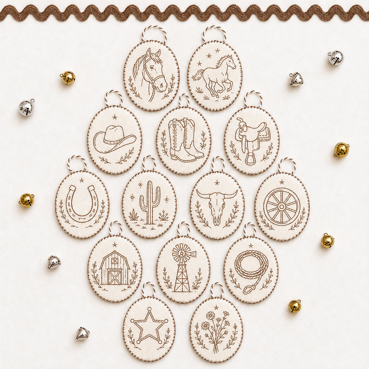 🧵 DIY Oval Embroidery Ornament Kit