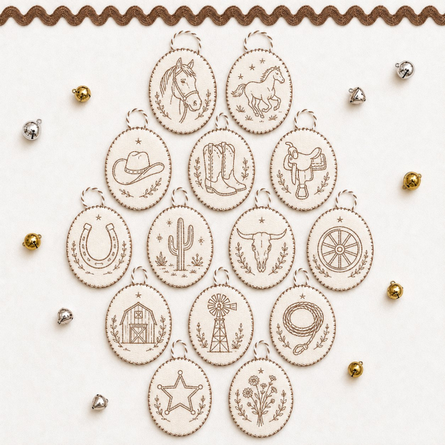 🧵 DIY Oval Embroidery Ornament Kit