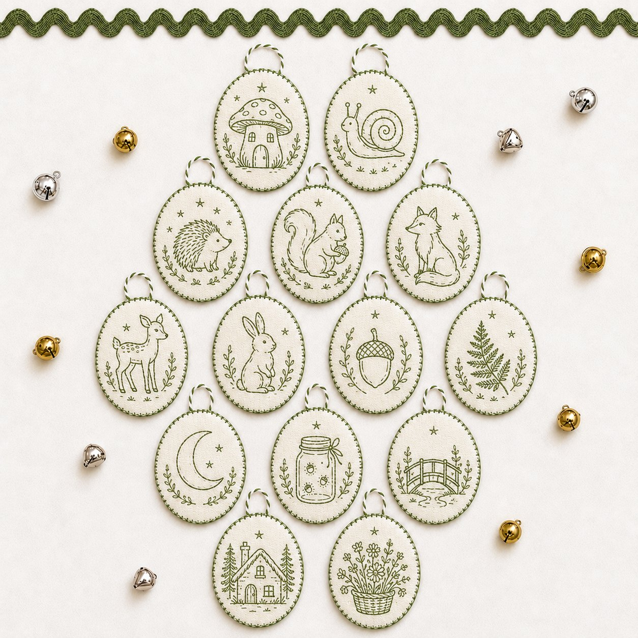 🧵 DIY Oval Embroidery Ornament Kit