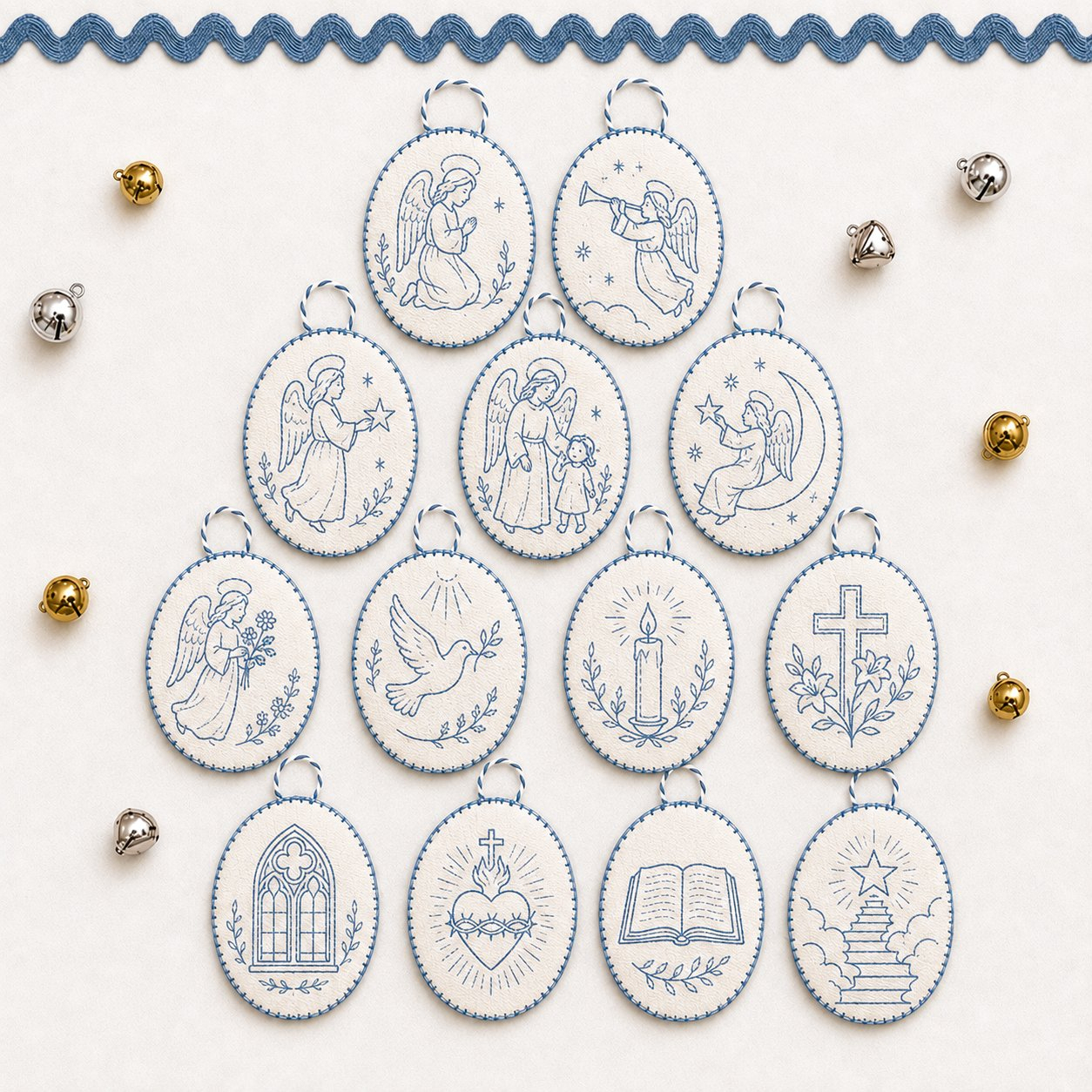 🧵 DIY Oval Embroidery Ornament Kit