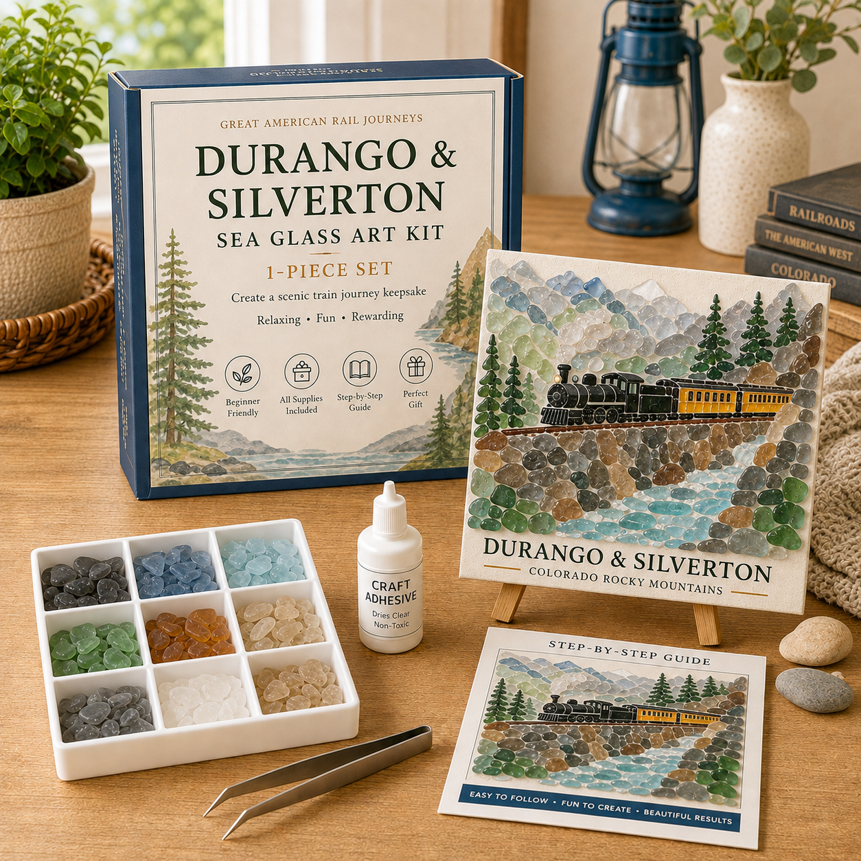 🚂 Great American Rail Journeys Sea Glass Art Kit