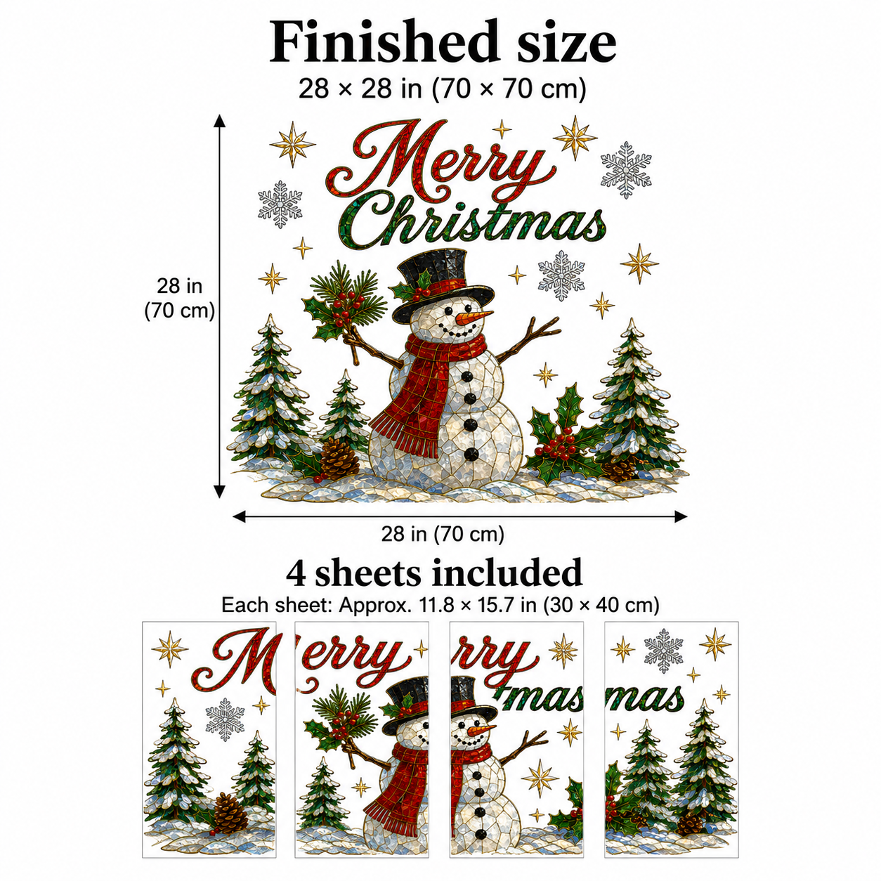 Christmas Classics scenic window sticker collection
