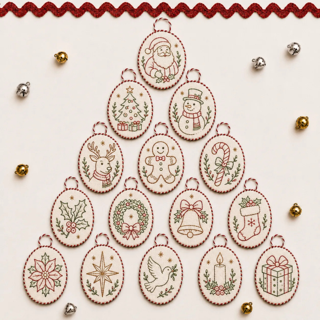 🧵 DIY Oval Embroidery Ornament Kit Collection