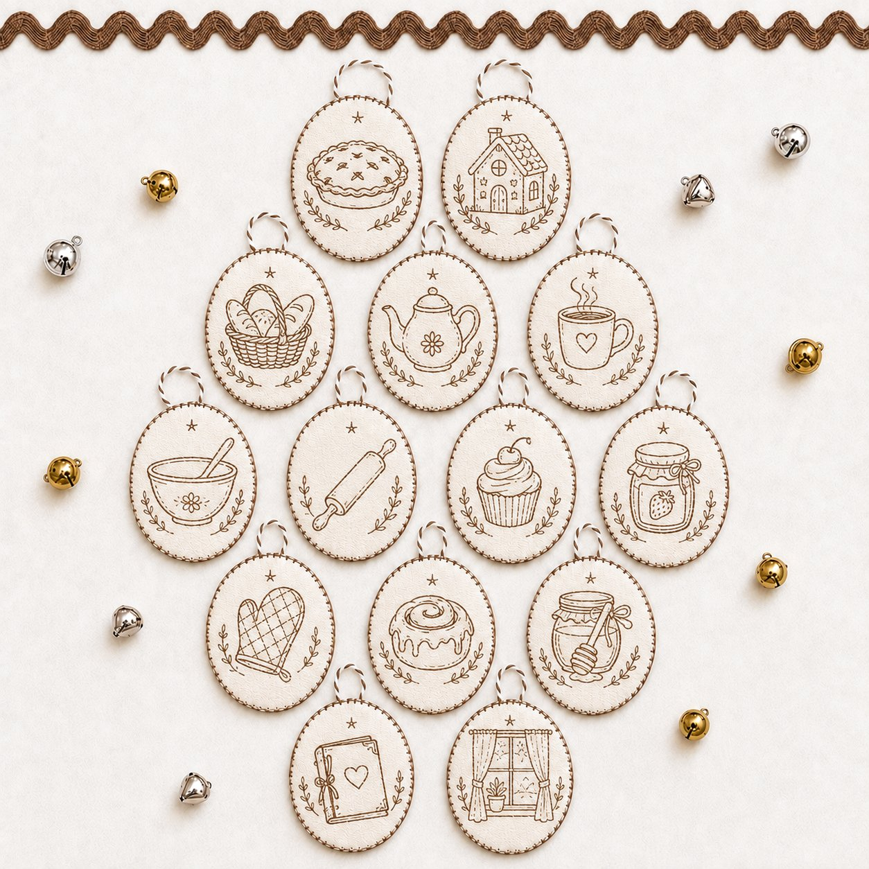 🧵 DIY Oval Embroidery Ornament Kit