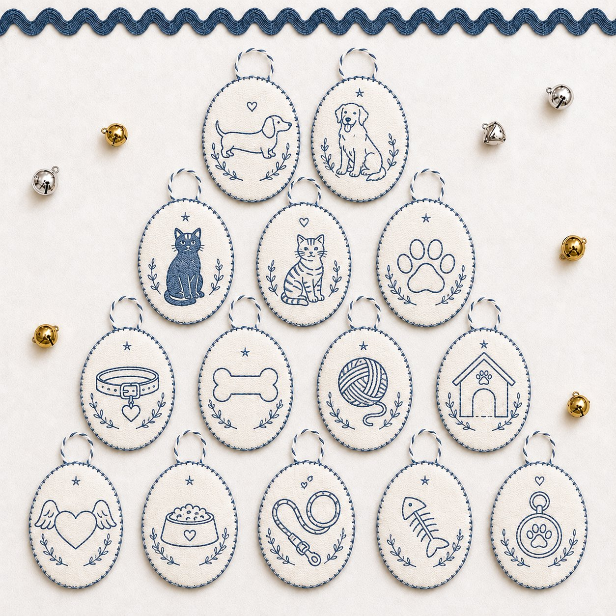 🧵 DIY Oval Embroidery Ornament Kit