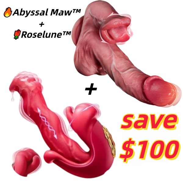 💥🔥2026 Upgraded 360° Licking Mouth Flesh Silicone Dildos, 2.0 Thrusting Dildo Tongue Sex Toys -👅Abyssal Maw™🔥