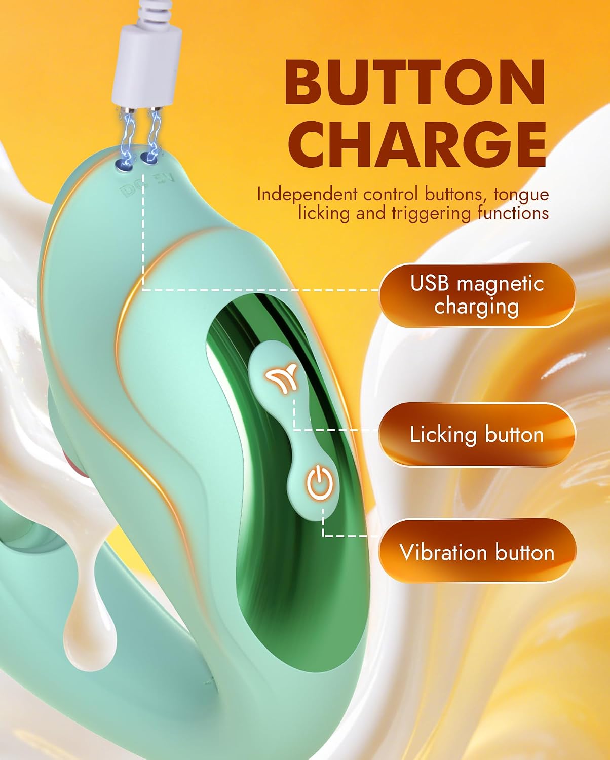 4IN1 G Spot Vibrator Dildo Sex Toy Tongue Toys for Women