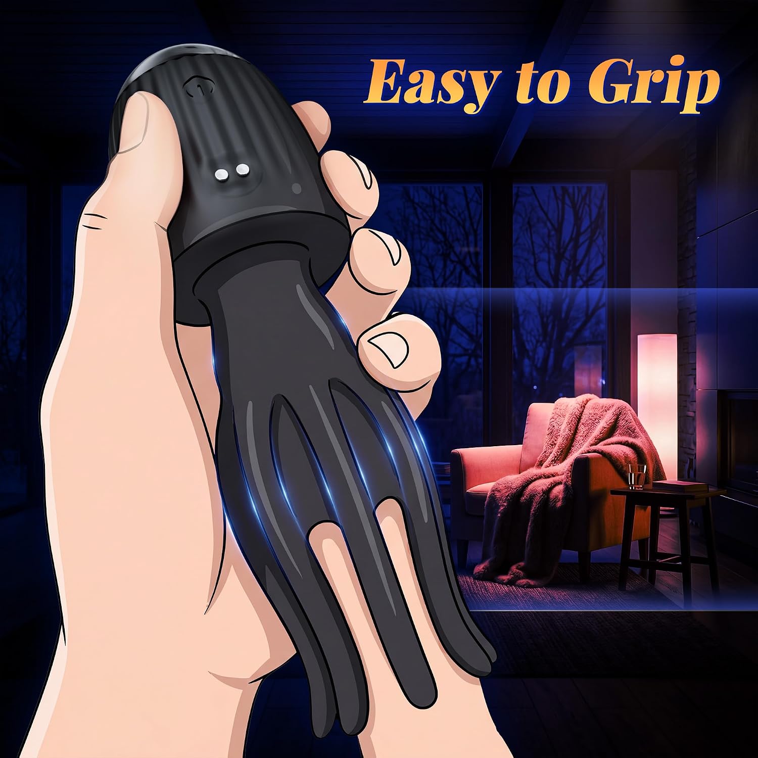 🔥2026 Vibration & Suction Silicone Male Stroker | Rechargeable Adult Toy for Men, Flexible Finger Design with 4 Cock Rings
