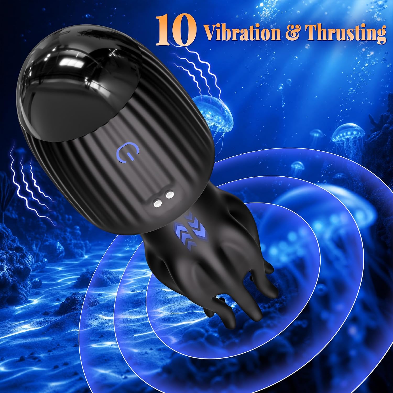 🔥2026 Vibration & Suction Silicone Male Stroker | Rechargeable Adult Toy for Men, Flexible Finger Design with 4 Cock Rings
