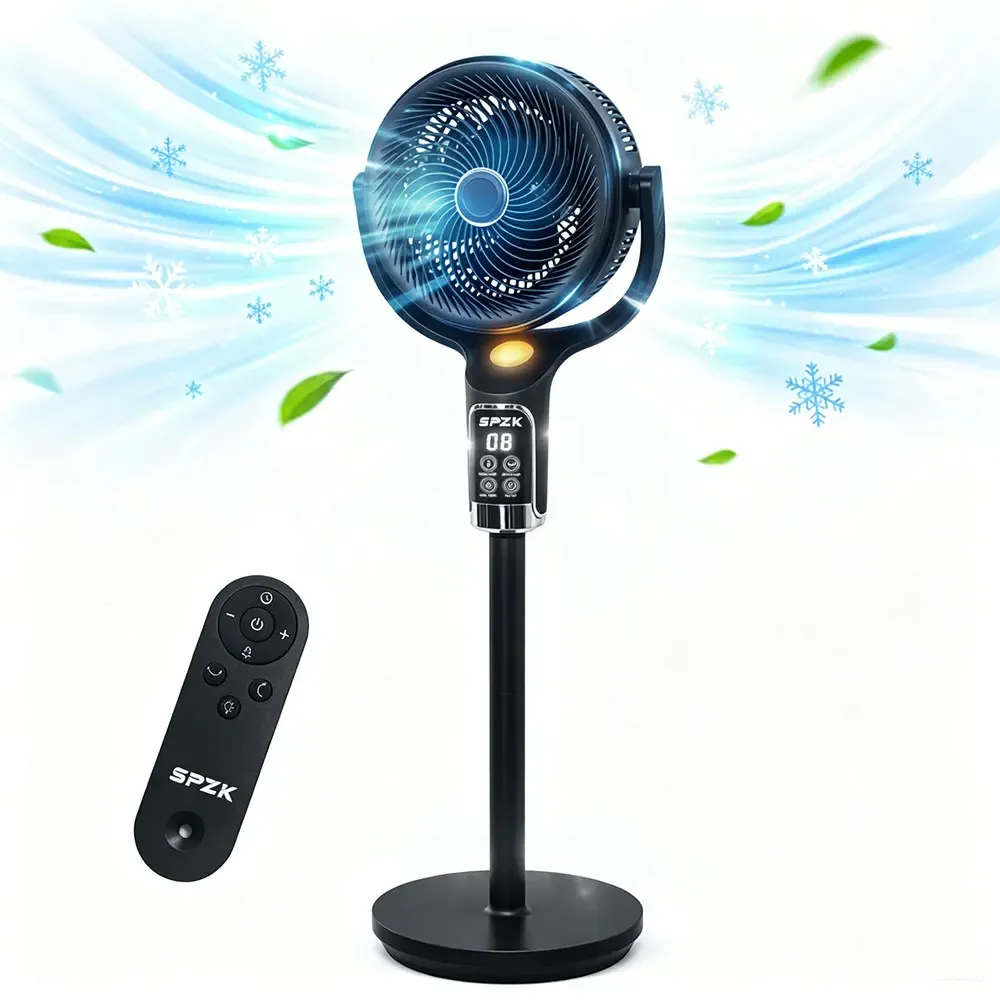 Ventilador de Pedestal Oscilante con Control Remoto 8 Velocidades