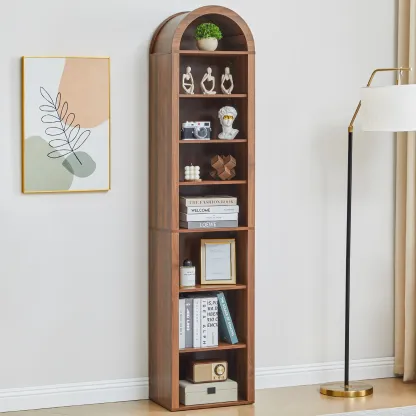 Librero de Madera con Diseño Arqueado