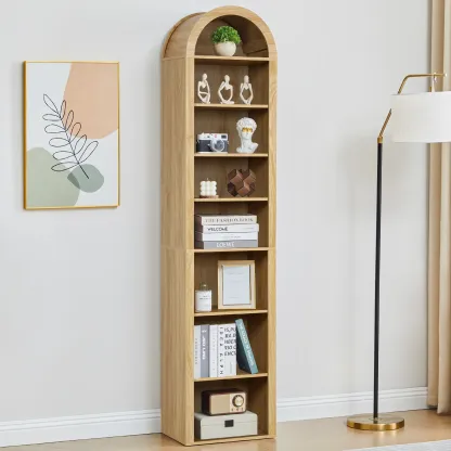 Librero de Madera con Diseño Arqueado