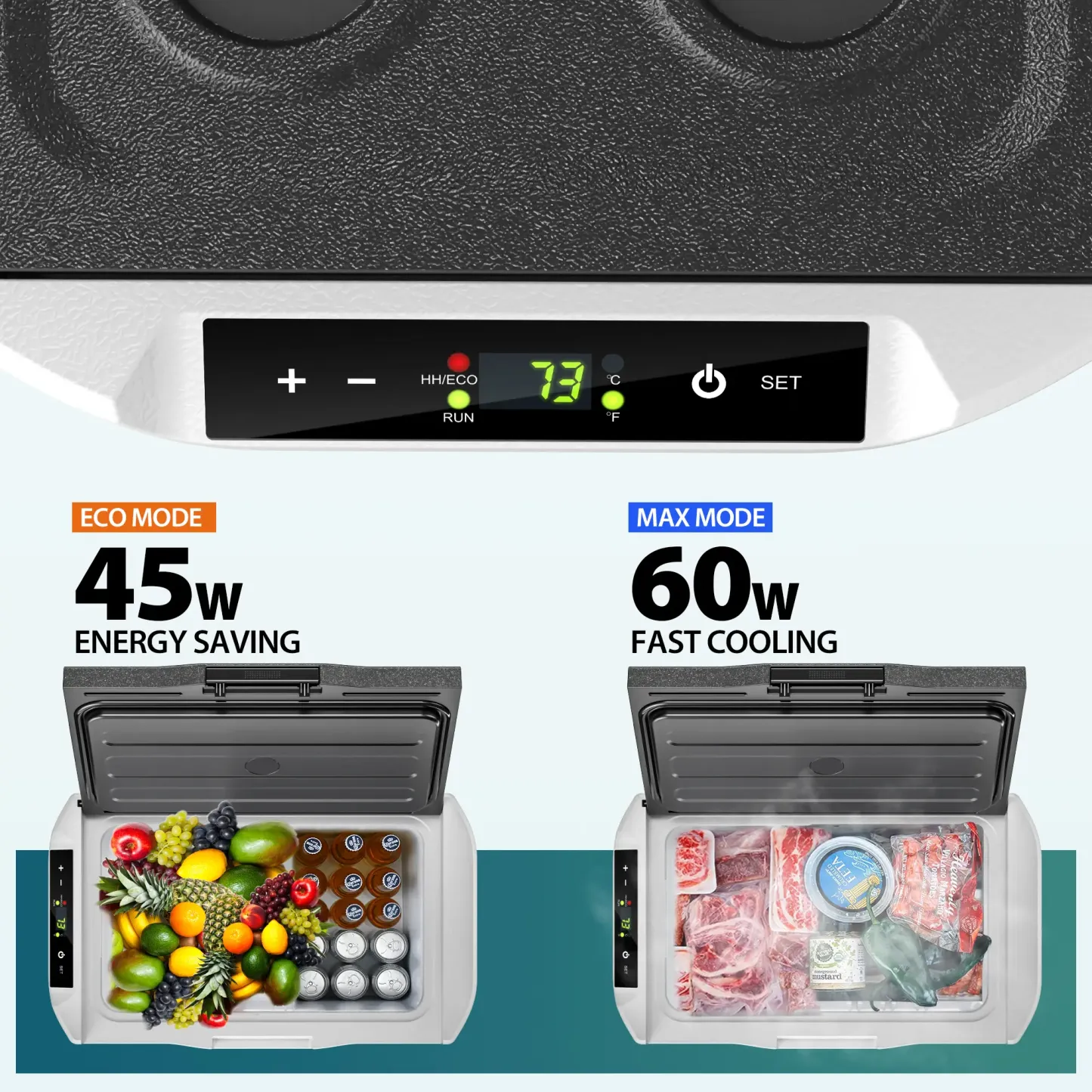 Nevera 12V portátil 21L - Congelador por compresor de -20°C a 20°C para auto y AC