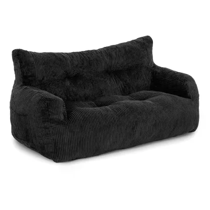 Sofá Puff Reclinable de 2 Plazas de Pana