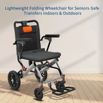 Silla de Ruedas Ligera y Plegable