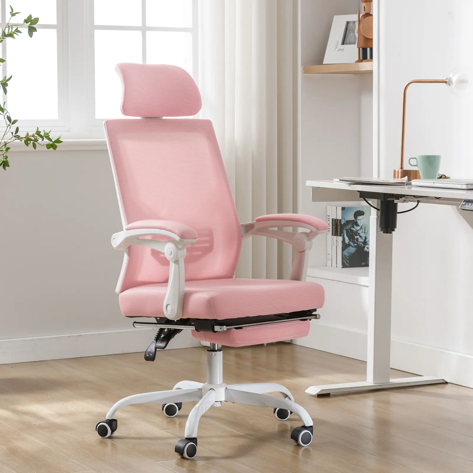 Silla Ergonómica de Oficina con Reposapiés