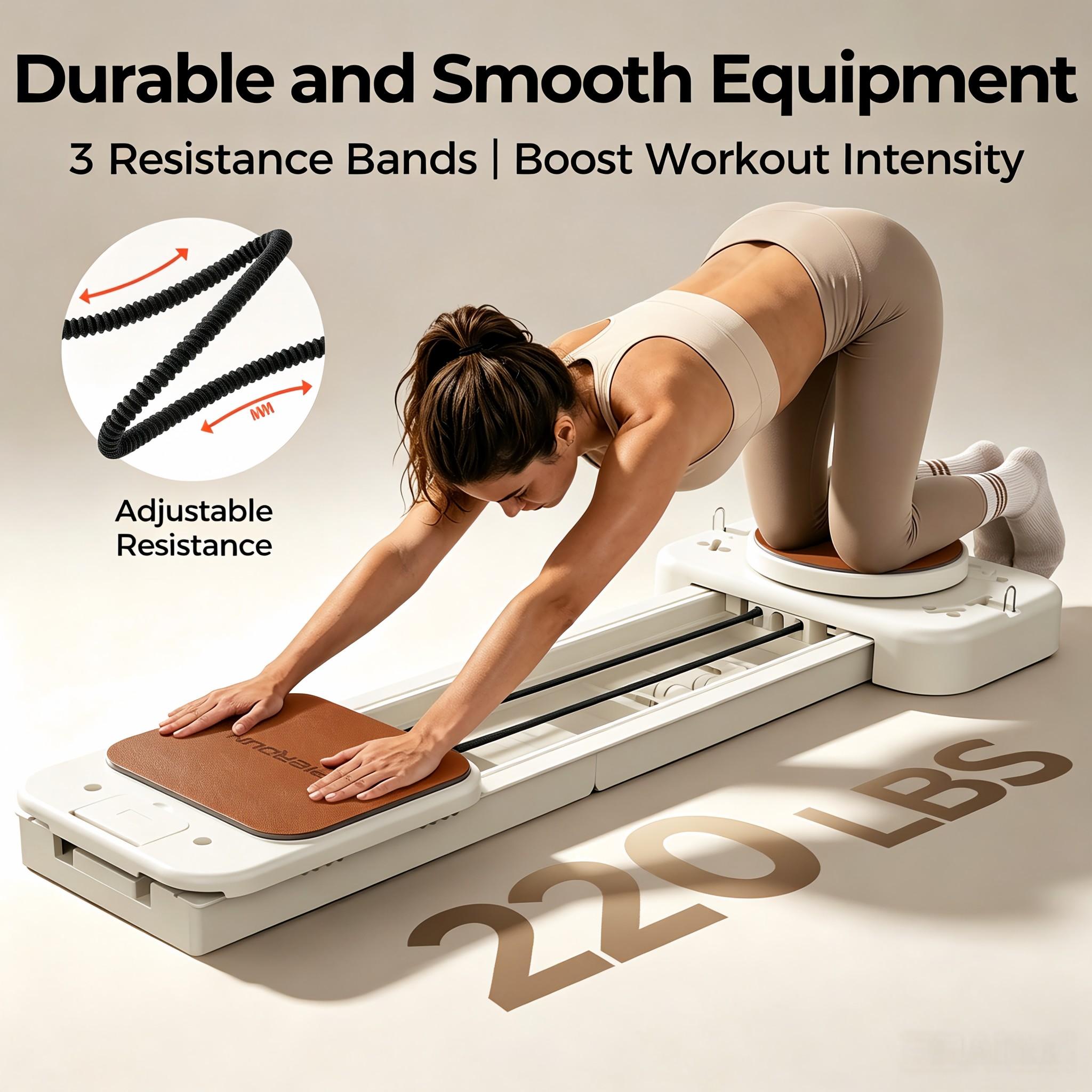 FED Fitness PF1 Pilates Reformer Machine with Extended Slide Rail,Full Body Core Training Equipment with Twisting Board,Flexibility and Balance Training FED Fitness PF1 Pilates Reformer Machine with Extended Slide Rail,Full Body Core Training Equipment with Twisting Board,Flexibility and Balance Training