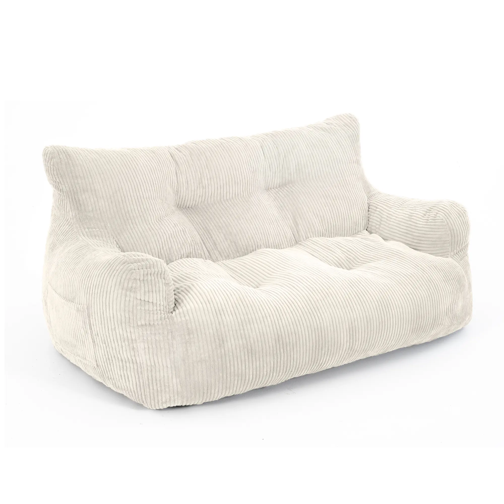 Sofá Puff Reclinable de 2 Plazas de Pana
