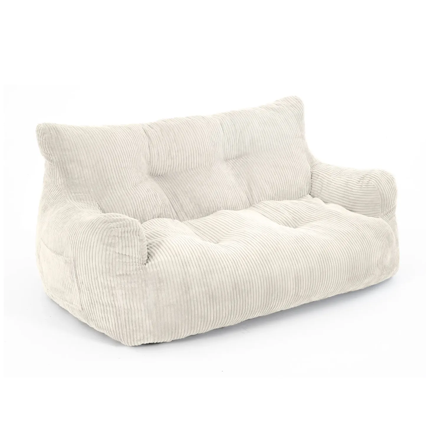 Sofá Puff Reclinable de 2 Plazas de Pana
