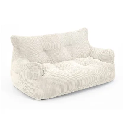 Sofá Puff Reclinable de 2 Plazas de Pana